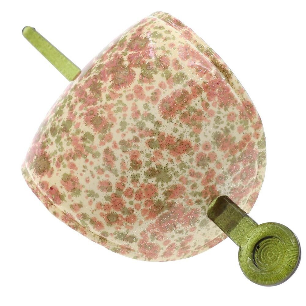 Paris French Hair Bun Holder Cover Cap Hair Updo, Pink and Green, Hair Pin Thru,